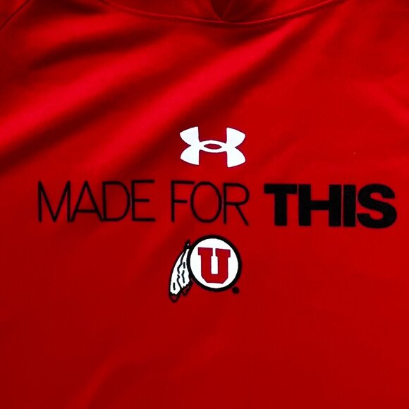 UNIVERSITY OF UTAH UNDER ARMOUR PULLOVER HOODIE Men’s sz M Lightweight NWT - Picture 4 of 12